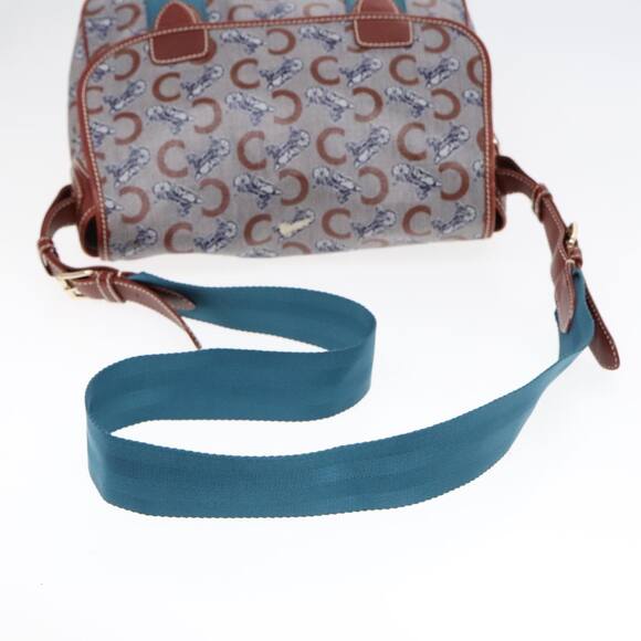 CELINE C Sulky Shoulder Bag Pvc Gray Brown Gold - Picture 8 of 13